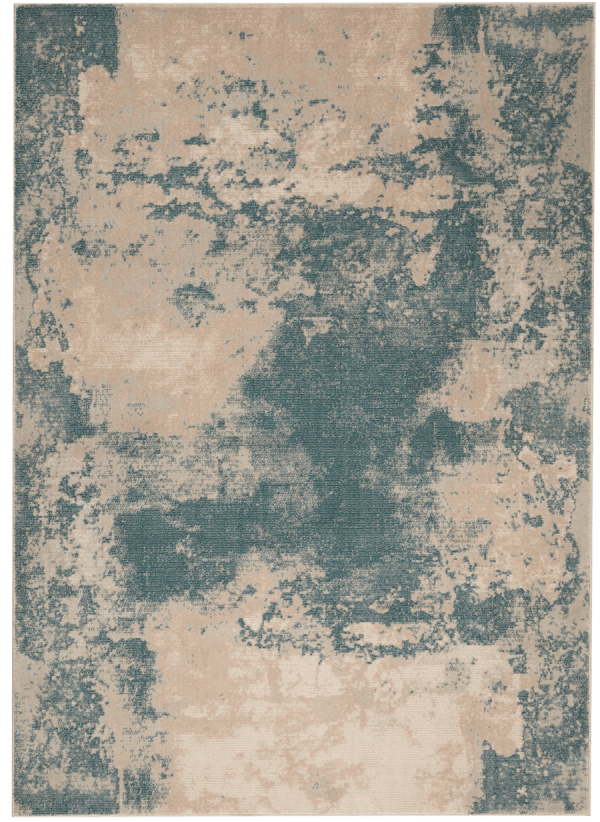 Teal abstract rug 1.6mx2.21m. 2.39mx3.2m 31EAM-RN