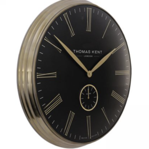 thomas kent 28" greenwich clock brass black